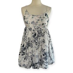 NWT‎ KC CHAUDRY by RAGA Black & White Cotton Mini Dress Sequin Details, Large